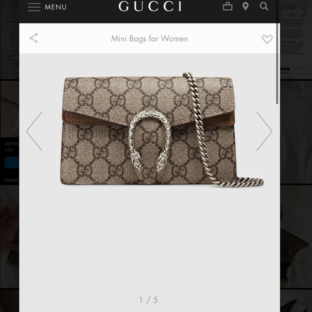 Gucci Beige and Brown Mini Bag